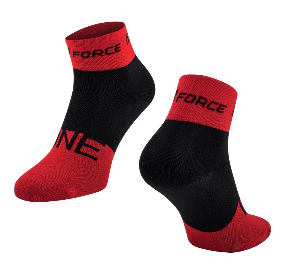 Force One ponožky červená / čierna