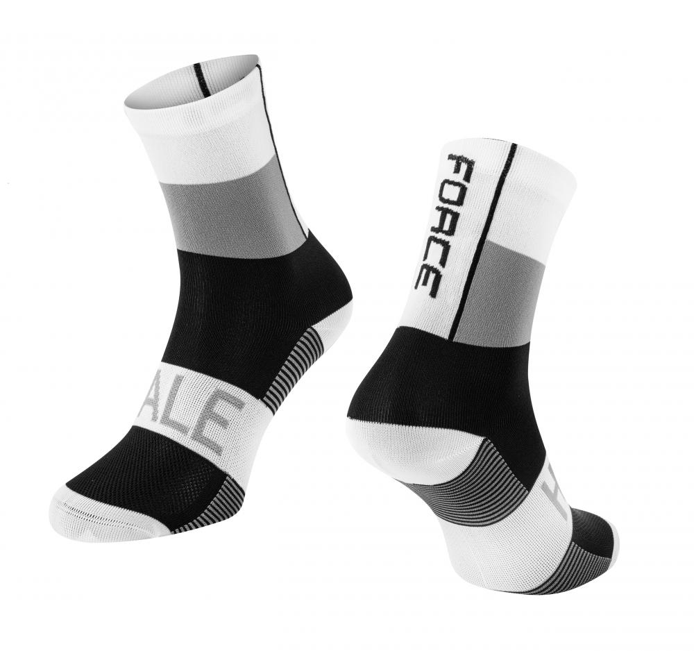 Force Hale ponožky biela / sivá / čierna