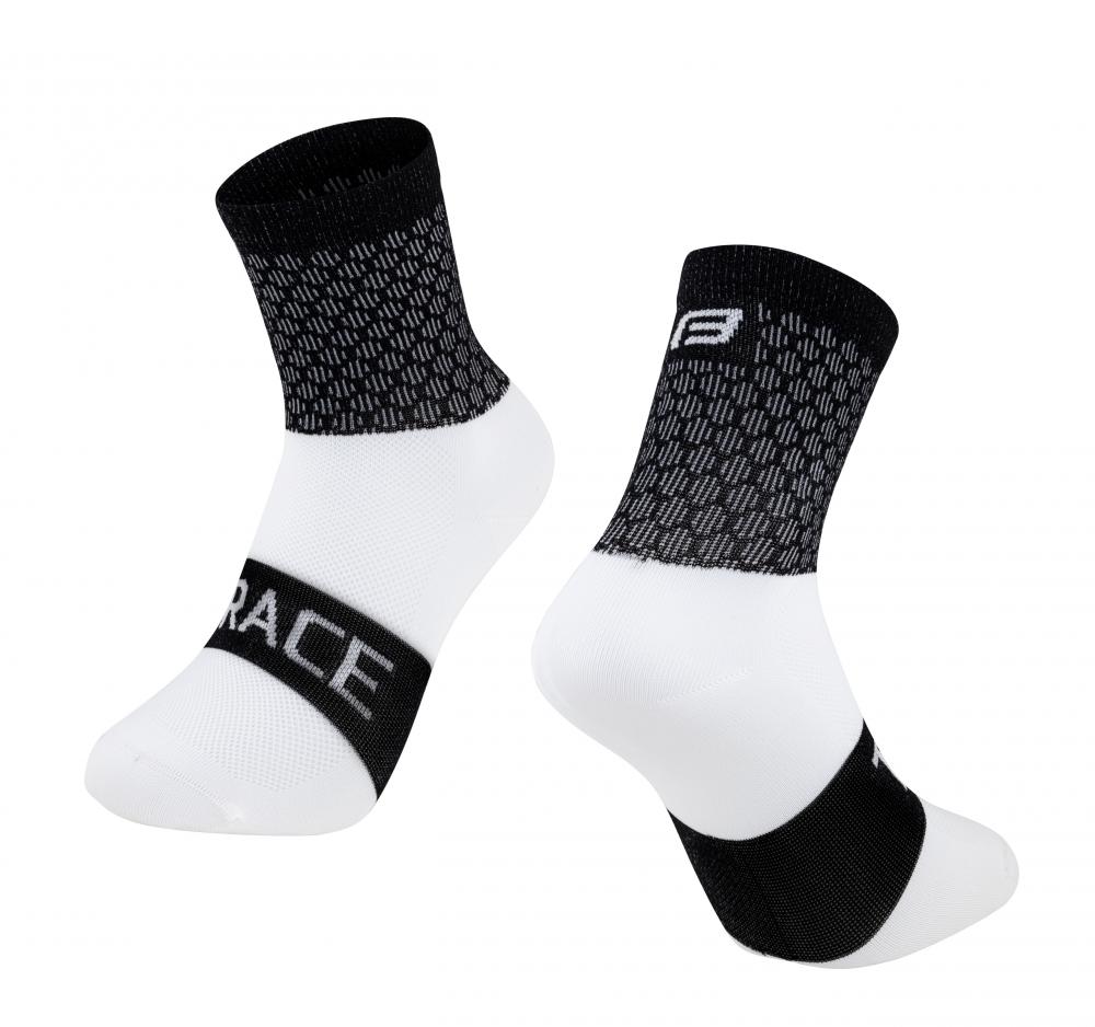 Ponožky FORCE TRACE bielo-čierne 