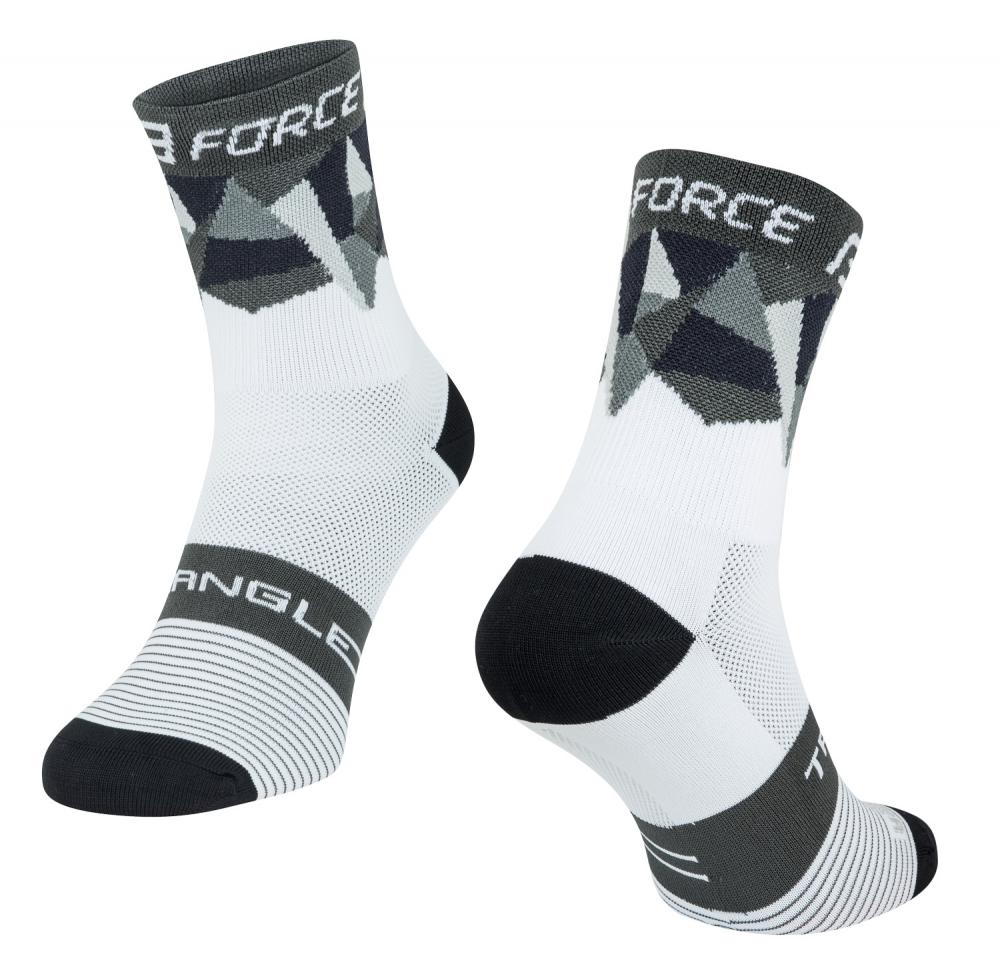 Force Triangle ponožky biela-šedá-čierna