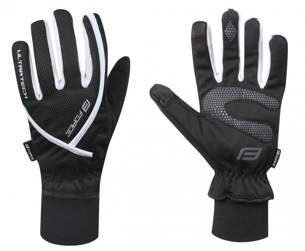 Force Ultra Tech zimné rukavice čierna/biela XL
