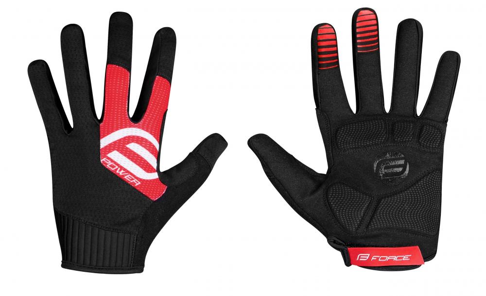 Force MTB Power rukavice čierna / červená