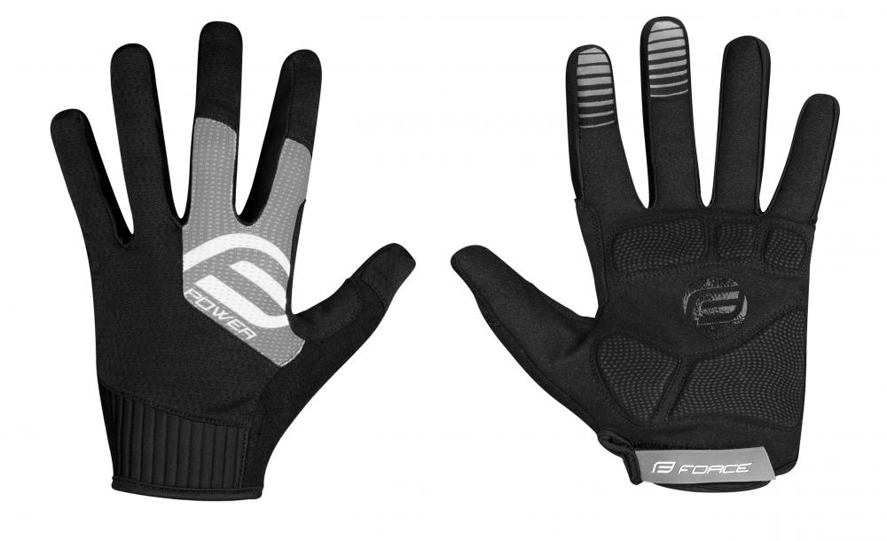 Force MTB Power rukavice čierna / sivá 