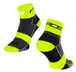 Force Sport 3 cyklistické ponožky čierna-fluo