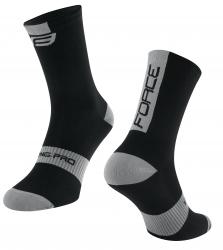 Force Long Pro cyklistické ponožky èierne/sivé