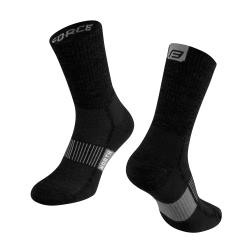 Ponožky FORCE NORTH, èierno-šedé