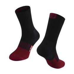 FORCE Flake zimné ponožky, èierna/bordová